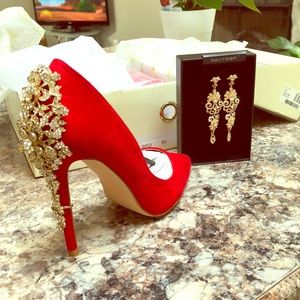 Red 3 1/2 inch heels